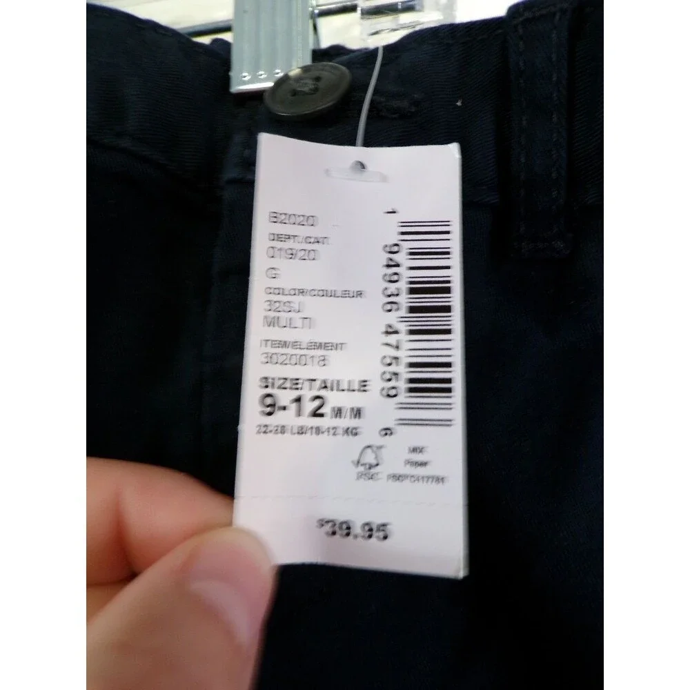 The Children's Place Baby Pants 9-12 Months Khaki Navy 3020018 100% Cotton